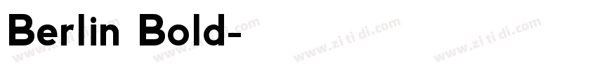 Berlin Bold字体转换
